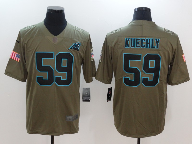 Men Carolina Panthers #59 Kuechly Nike Olive Salute To Service Limited NFL Jerseys->new england patriots->NFL Jersey
